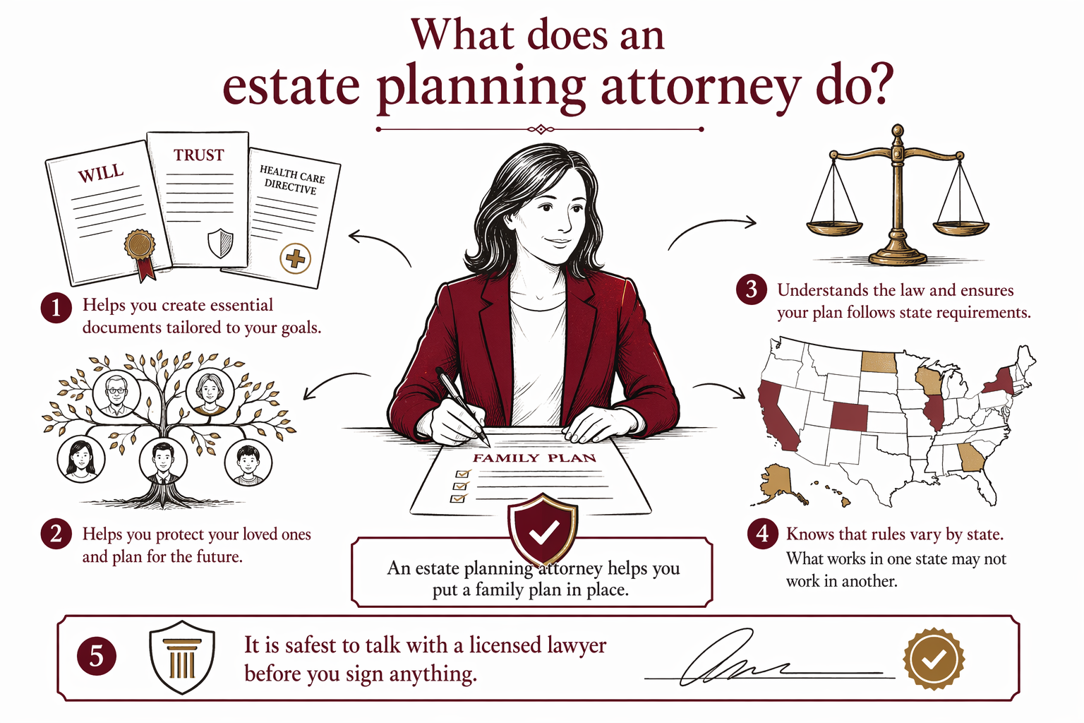 Ki sa yon avoka planifikasyon byen (estate planning) fè?